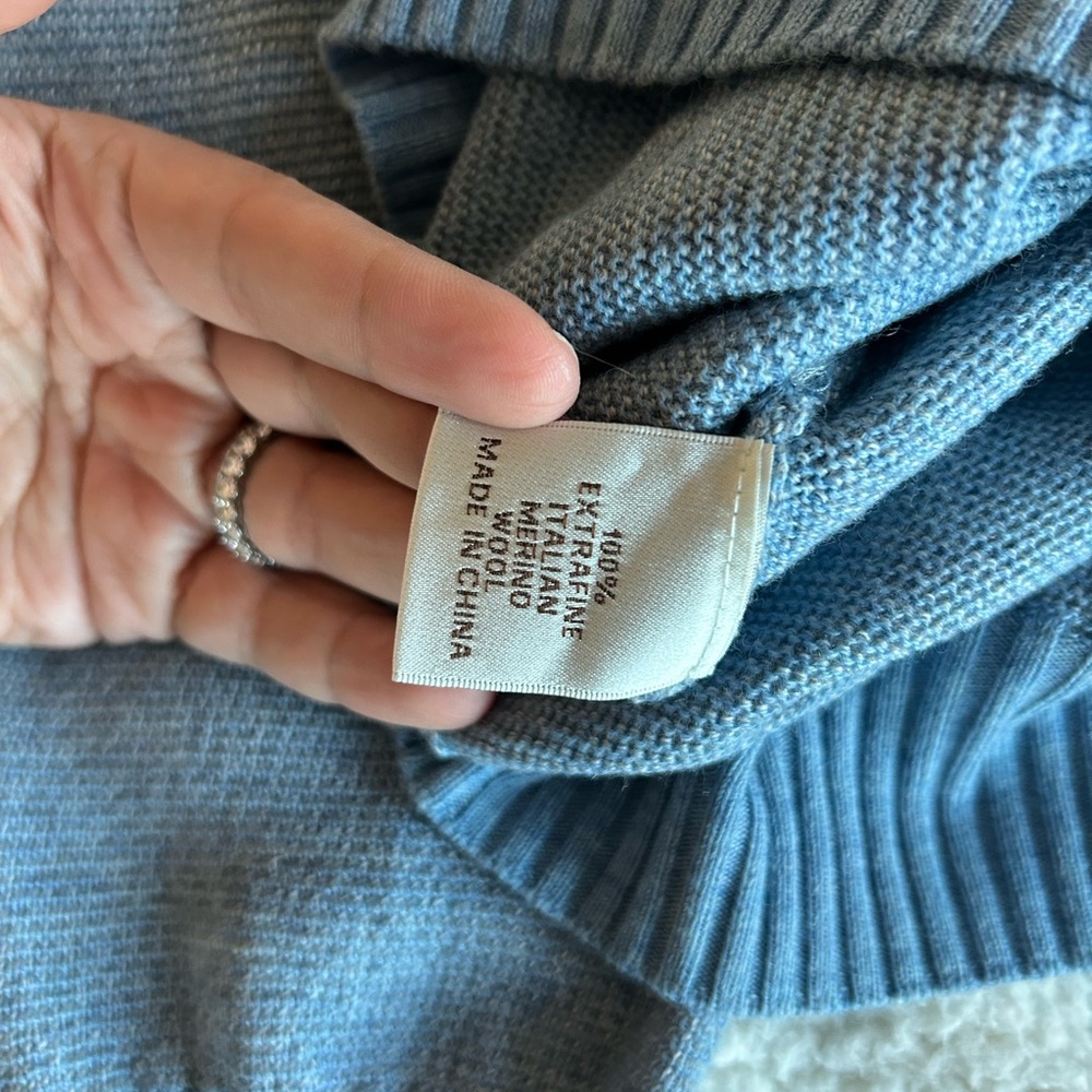 Peter Millar Sky Blue Knit with Zipper Accent - Picture 5 of 7